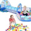 Play Tent, Crawl Tunnel & Ball Pit with Basketball