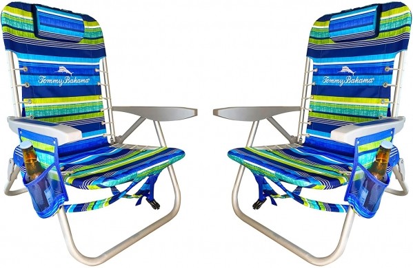 Pair of Tommy Bahama Backpack Beach Chairs