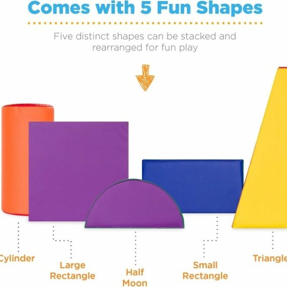 5-Piece Kids Climb & Crawl Soft Foam Blocks