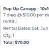 Pop Up Canopy - 10x10 ft